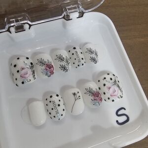 Floral and Polka Dot Press-On Nails